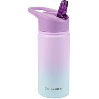 BUTELKA termiczna z ustnikiem ze słomka wymienną 450 ml Ombre Purple Wander Skip Hop