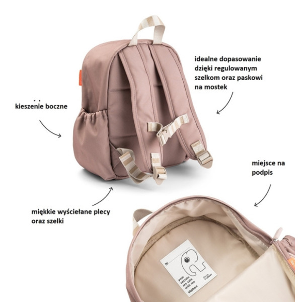 FARMA różowy plecak dla przedszkolaka 7,5L Tiny Farm Powder Done By Deer