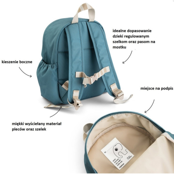 FARMA niebieski plecak dla przedszkolaka 7,5L Tiny Farm Blue Done By Deer