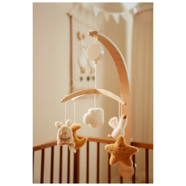 Drewniana karuzela z pozytywką Newborn Naturals FSC Little Dutch 0+