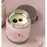 Różowy termos obiadowy na jedzenie 300 ml Tiny Farm Powder Done By Deer