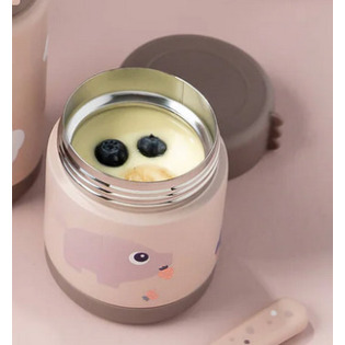 Różowy termos obiadowy na jedzenie 300 ml Tiny Farm Powder Done By Deer