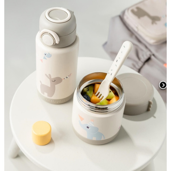 Beżowy termos obiadowy na jedzenie 300 ml Celebration Sand Done By Deer