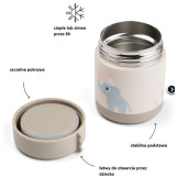 Beżowy termos obiadowy na jedzenie 300 ml Celebration Sand Done By Deer