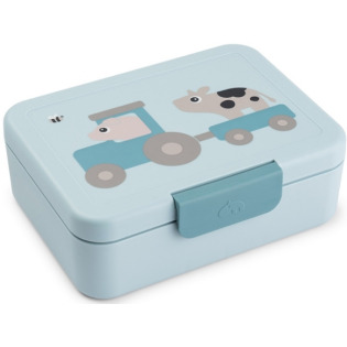 Niebieska śniadaniówka z przegródkami Tiny Farm Blue Done By Deer