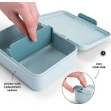 Niebieska śniadaniówka z przegródkami Tiny Farm Blue Done By Deer