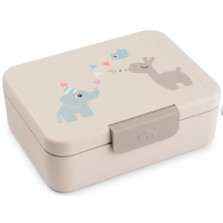 Beżowa śniadaniówka z przegródkami Celebration Sand Done By Deer