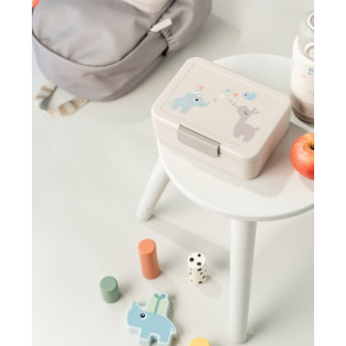 Beżowa śniadaniówka z przegródkami Celebration Sand Done By Deer