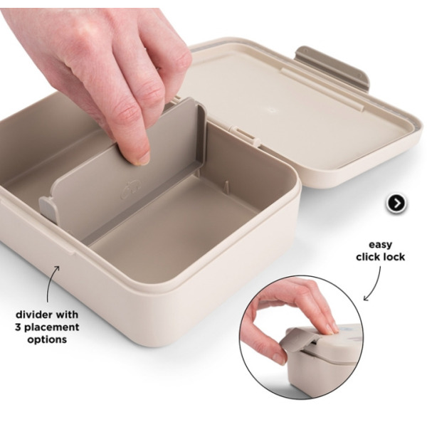 Beżowa śniadaniówka z przegródkami Celebration Sand Done By Deer