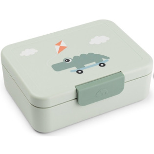 Zielona śniadaniówka z przegródkami Playground Green Done By Deer