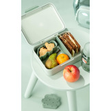 Zielona śniadaniówka z przegródkami Playground Green Done By Deer