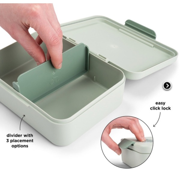 Zielona śniadaniówka z przegródkami Playground Green Done By Deer