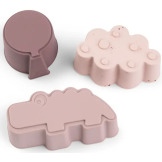 Foremki silikonowe do lunchboxów zestaw 3 szt. Happy Clouds Powder Done By Deer