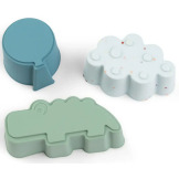 Foremki silikonowe do lunchboxów zestaw 3 szt. Happy Clouds Blue Done By Deer