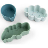 Foremki silikonowe do lunchboxów zestaw 3 szt. Happy Clouds Blue Done By Deer