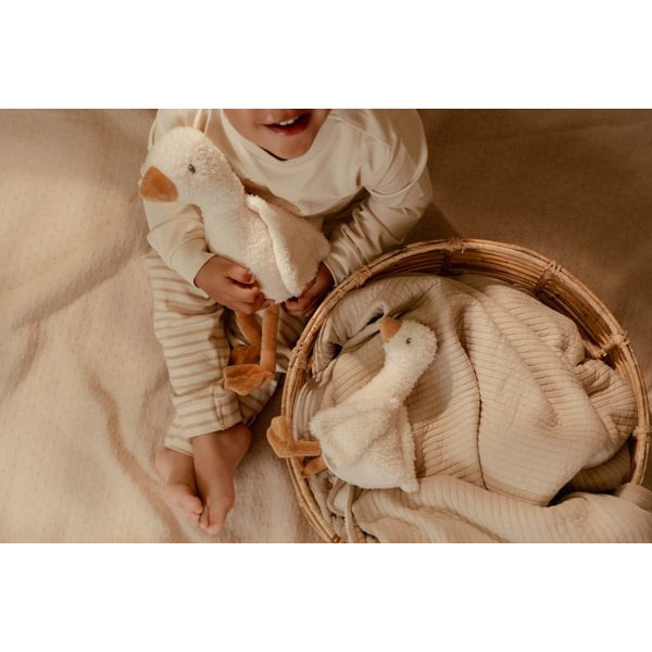 GĄSKA kremowa przytulanka 25 cm Newborn Naturals Little Dutch 0+