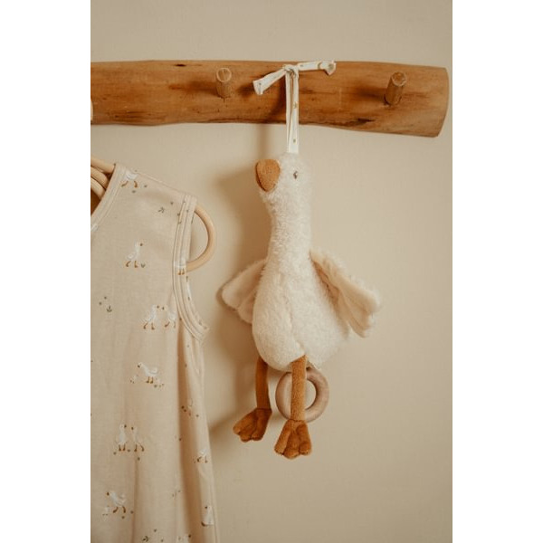 GĄSKA kremowa pozytywka 29 cm Newborn Naturals Little Dutch 0+