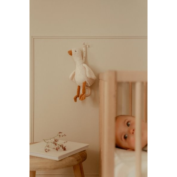 GĄSKA kremowa pozytywka 29 cm Newborn Naturals Little Dutch 0+