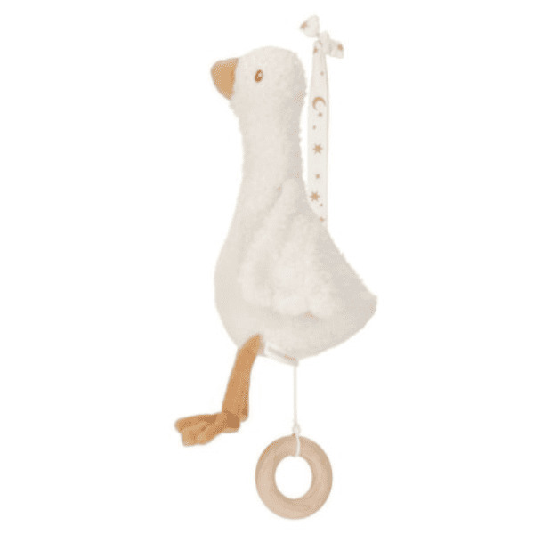 GĄSKA kremowa pozytywka 29 cm Newborn Naturals Little Dutch 0+