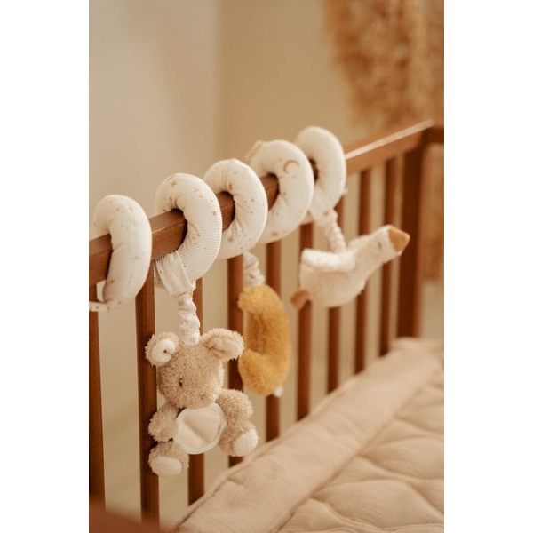 GĄSKA kremowa spiralka aktywizująca do wózka/fotelika Newborn Naturals Little Dutch 0+