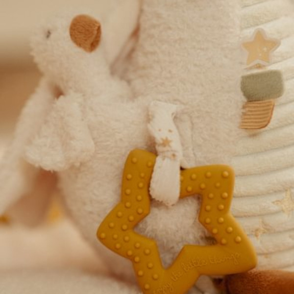 GĄSKA materiałowa przytulanka aktywizująca 35 cm Newborn Naturals Little Dutch 0+