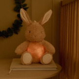 KRÓLICZEK interaktywna przytulanka ze światłem oraz kojącymi odgłosami 25cm Newborn Naturals Little Dutch 0+