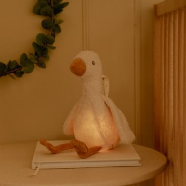 GĄSKA interaktywna przytulanka ze światłem oraz kojącymi odgłosami 25 cm  Newborn Naturals Little Dutch 0+