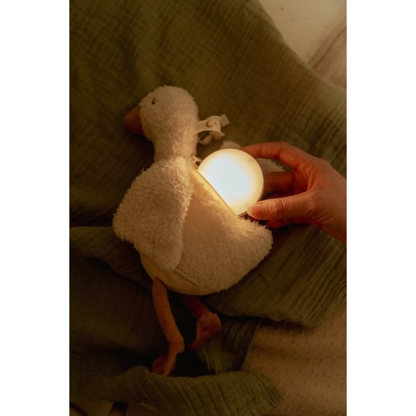GĄSKA interaktywna przytulanka ze światłem oraz kojącymi odgłosami 25 cm  Newborn Naturals Little Dutch 0+