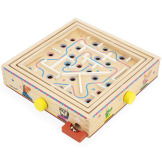 LABIRYNT drewniana gra zręcznościowa Ball Maze Applepop Janod 5+