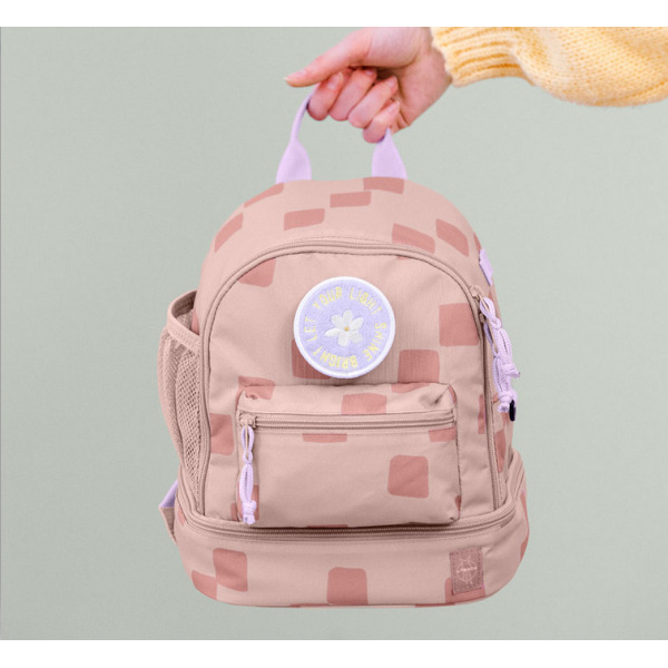 Różowy mini plecak dla przedszkolaka Pattern Party Rose Lassig