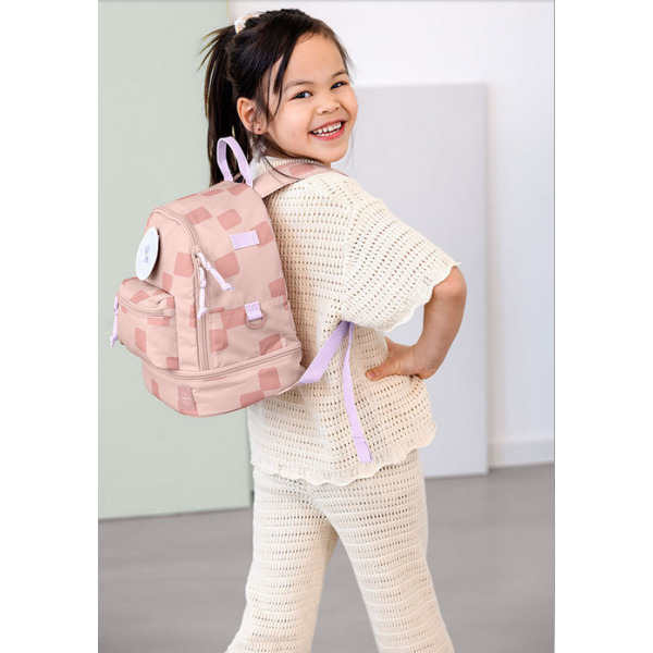 Różowy mini plecak dla przedszkolaka Pattern Party Rose Lassig