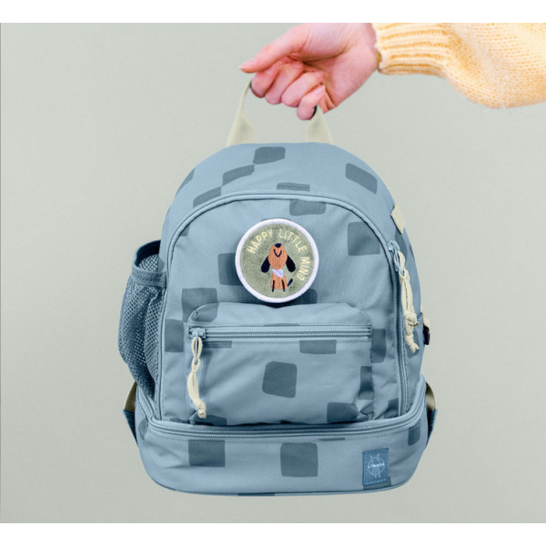 Niebieski mini plecak dla przedszkolaka Pattern Party Blue Lassig