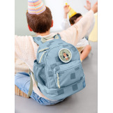 Niebieski mini plecak dla przedszkolaka Pattern Party Blue Lassig