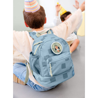 Niebieski mini plecak dla przedszkolaka Pattern Party Blue Lassig