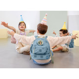 Niebieski mini plecak dla przedszkolaka Pattern Party Blue Lassig