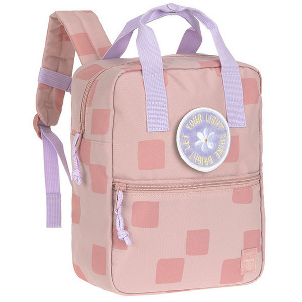 Różowy mini plecak dla przedszkolaka prostokątny Pattern Party Rose Lassig