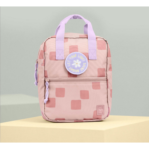 Różowy mini plecak dla przedszkolaka prostokątny Pattern Party Rose Lassig