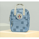 Niebieski mini plecak dla przedszkolaka prostokątny Pattern Party Blue Lassig