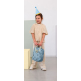 Niebieski mini plecak dla przedszkolaka prostokątny Pattern Party Blue Lassig