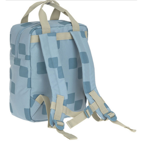Niebieski mini plecak dla przedszkolaka prostokątny Pattern Party Blue Lassig
