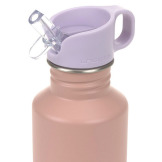 Różowy bidon ze stali nierdzewnej z ustnikiem i uchwytem 500 ml Pattern Party Rose/lilac Lassig