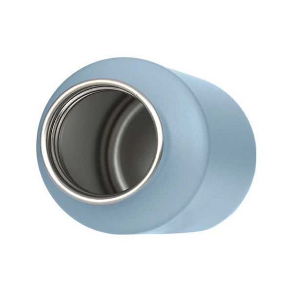 Niebieski bidon ze stali nierdzewnej z ustnikiem i uchwytem 500 ml Pattern Party Blue/green Lassig