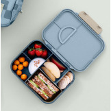 Niebieski lunchbox Bento z przegródkami Pattern Party Blue/green Lassig