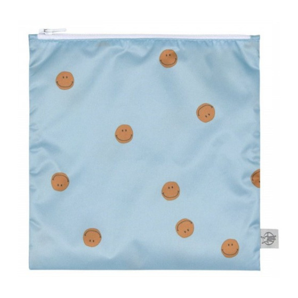 Zestaw torebek na przekąski 2 szt. Happy Rascals Smile sky blue Lassig