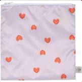 Zestaw torebek na przekąski 2 szt. Happy Rascals Heart lavender Lassig