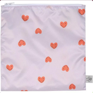 Zestaw torebek na przekąski 2 szt. Happy Rascals Heart lavender Lassig