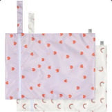 Zestaw torebek wodoodpornych 2 szt. Happy Rascals Heart lavender Lassig