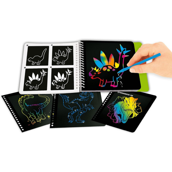 DINOZAURY zdrapywanka zestaw kreatywny Magic Scratch Dino World Depesche