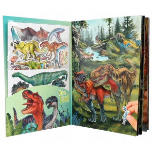 DINOZAURY zestaw kreatywny z naklejkami Dino World Depesche