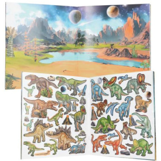 DINOZAURY zestaw kreatywny z naklejkami Dino World Depesche